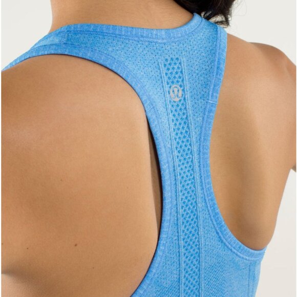 Lululemon Run: Swiftly Tech Racerback Heathered Cornflower - Picture 3 of 9